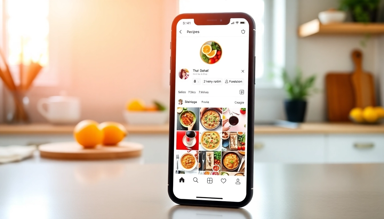 Save recipes from Instagram easily with this sleek app showcasing curated recipes on a smartphone screen, perfect for home cooks.