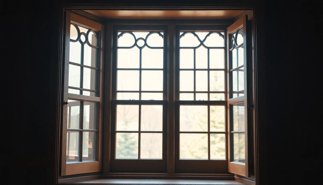 Victorian sash windows showcasing traditional wooden frames and classic design, enhancing historic home charm and character.