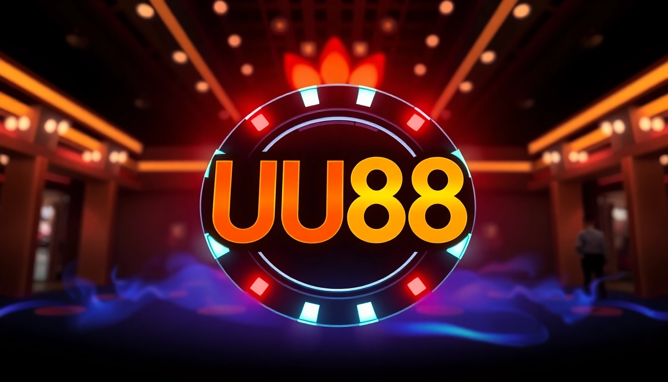 Engaging visual of UU88 online casino platform interface highlighting secure gaming, enticing players with vibrant graphics and user-friendly design for an immersive experience.