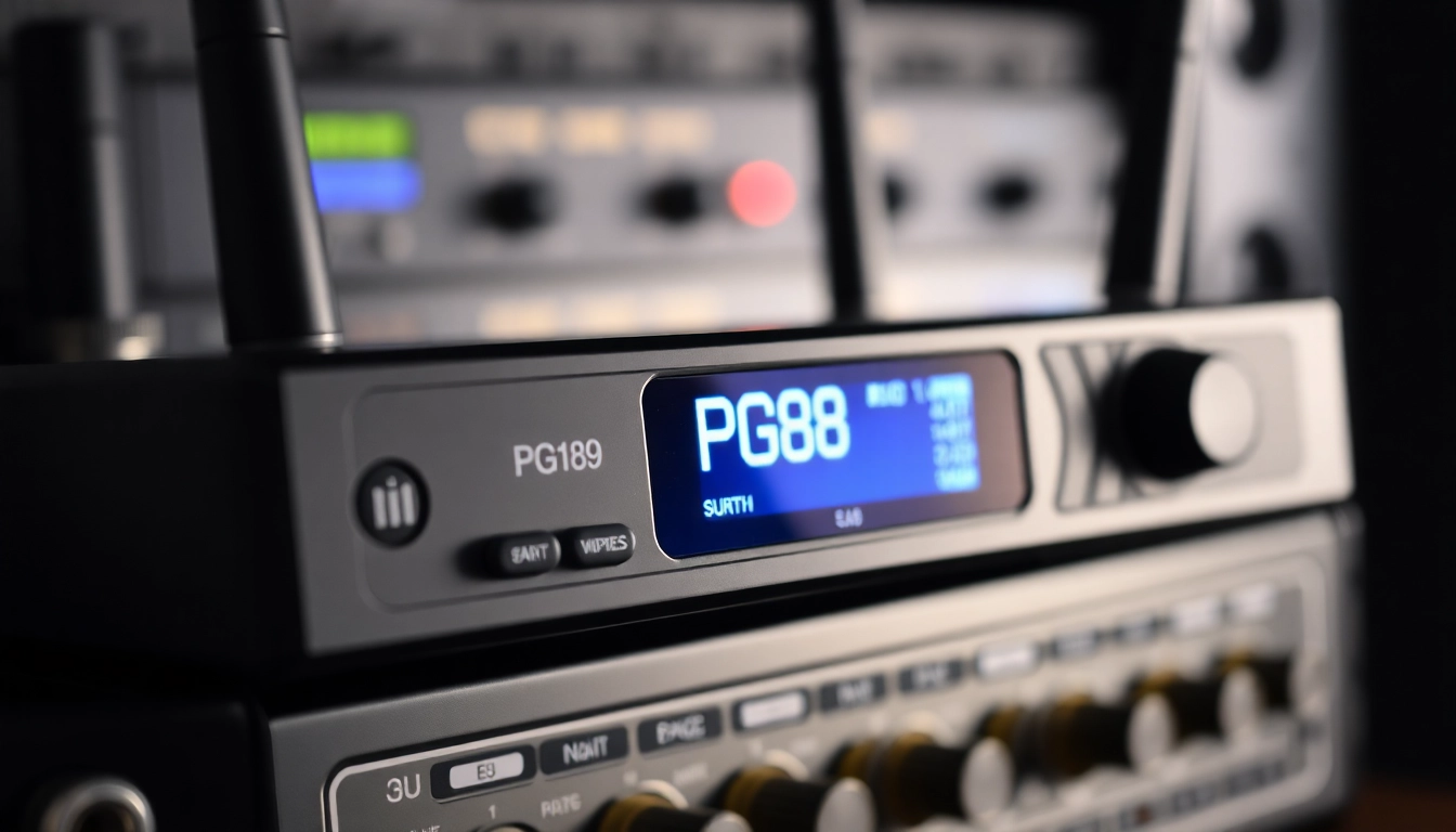 PG88 wireless microphone receiver in a professional studio setup, emphasizing clarity and signal reliability for live performances.