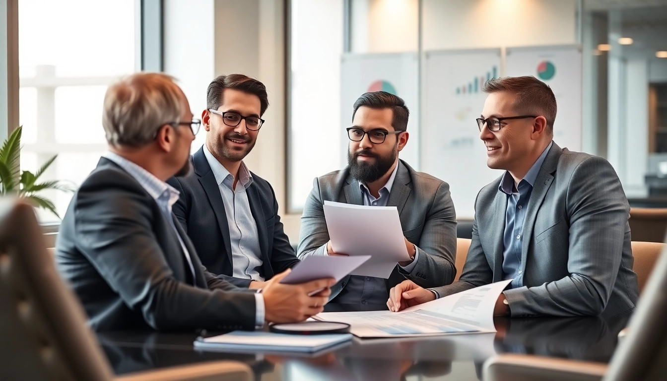 Business loan lender providing expert financial guidance to entrepreneurs in a professional setting.