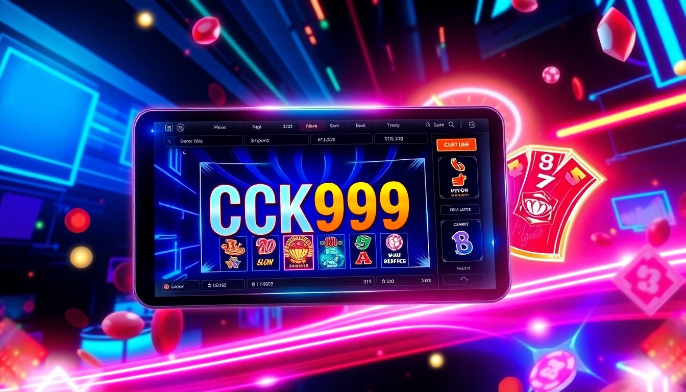 Engaging depiction of the ck999 game on a casino platform, emphasizing a sleek interface and lively gaming atmosphere for visitors.