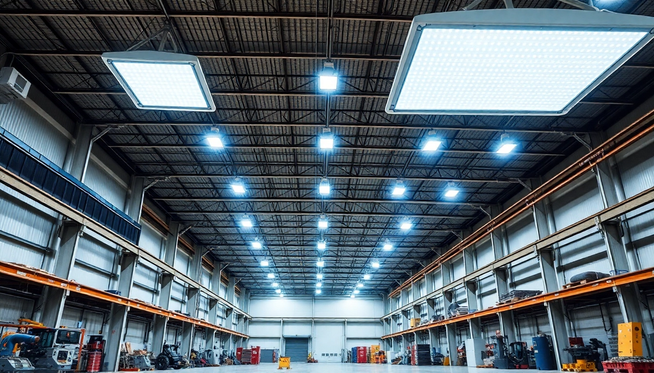 Moderne LED-Industriehalle mit energieeffizienter Beleuchtung