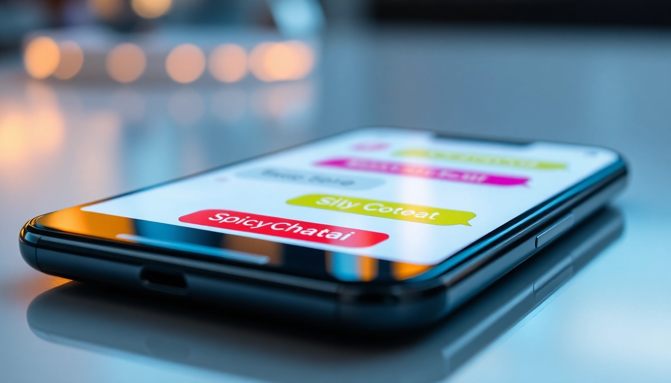 Engaging spicychatai conversation showing realistic AI chat on smartphone for user interaction.