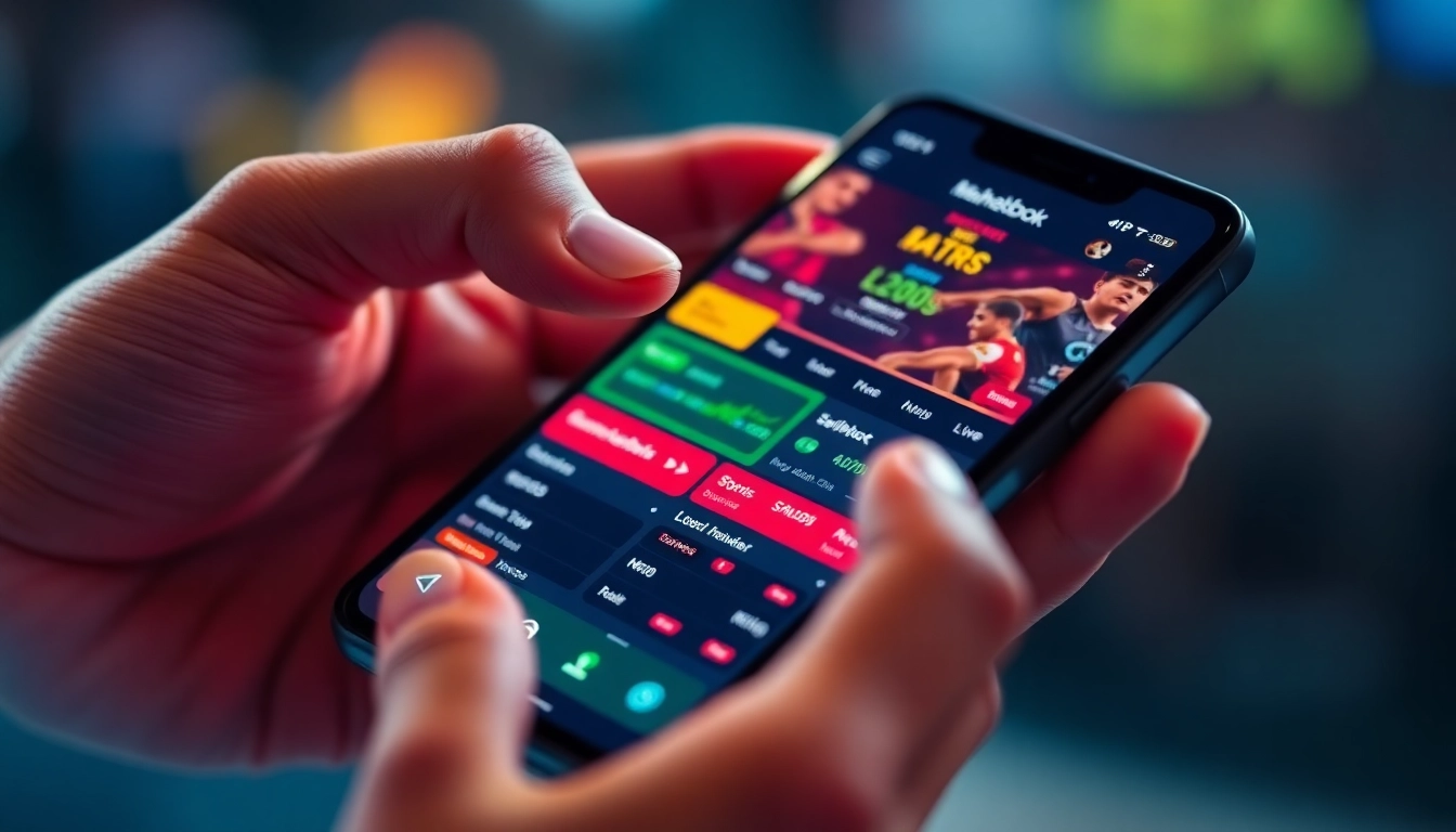 Mahadev Book online betting platform on smartphone featuring real-time sports odds and live casino options for Indian users.