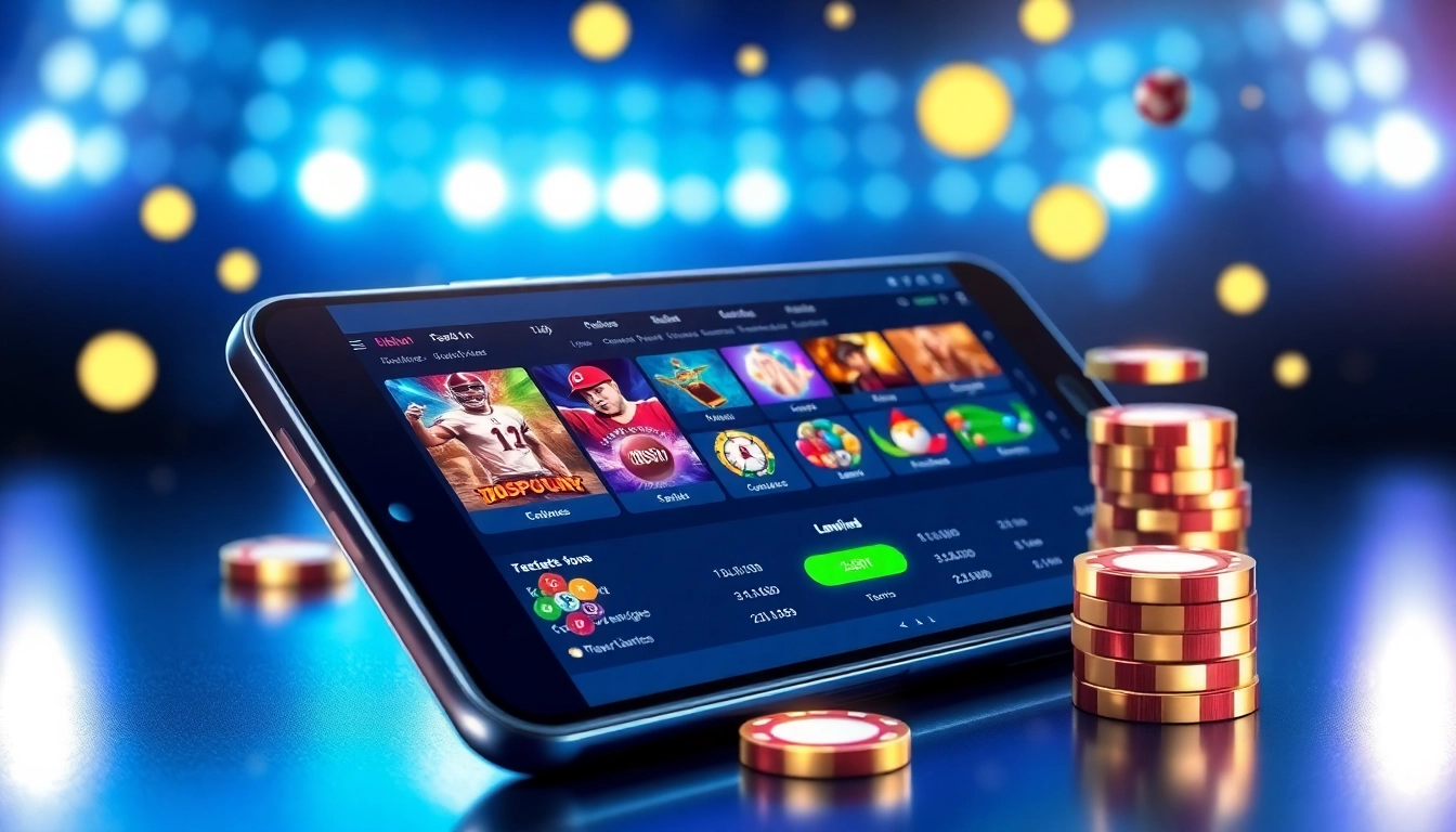Gold365 online betting platform with sports icons and casino chips, emphasizing trust and excitement for users.