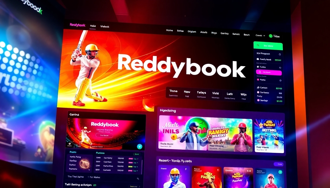 Reddybook online betting platform showcasing cricket betting, emphasizing trust and excitement with user-focused design features.