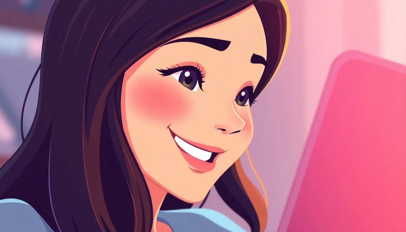 Engage with a realistic-looking AI girlfriend avatar in a cozy, modern setting, highlighting emotional connection and personalized interaction for users seeking virtual companionship.