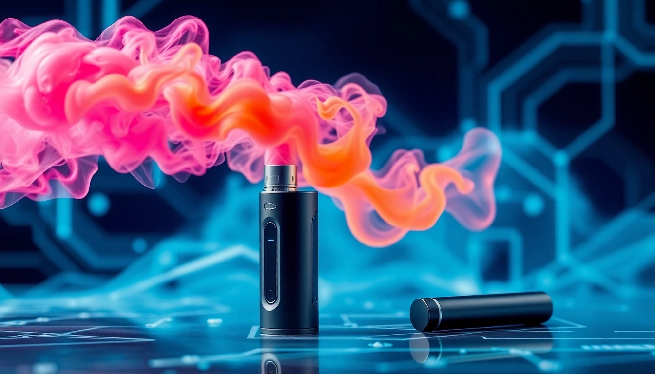 Effective Vape marketing image showcasing modern vape device with flavorful vapor clouds for