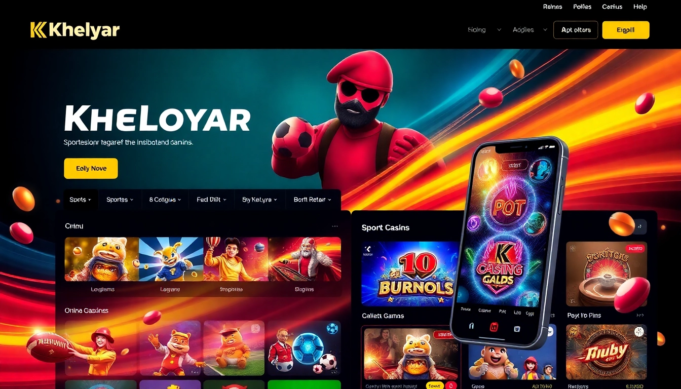 Kheloyar online betting platform showcasing sports and casino games for Indian players with