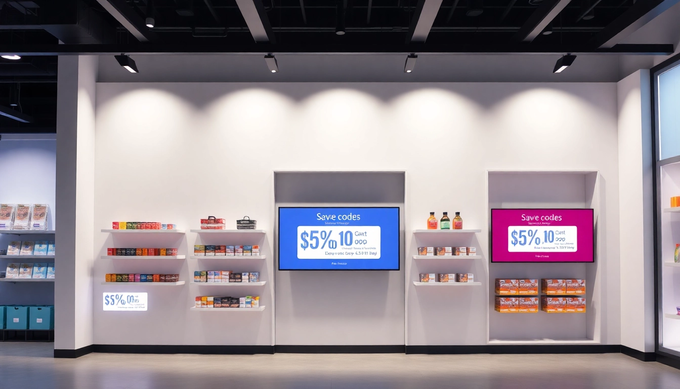 Visually appealing graphic showing slevove kody discounts on screens, encouraging online