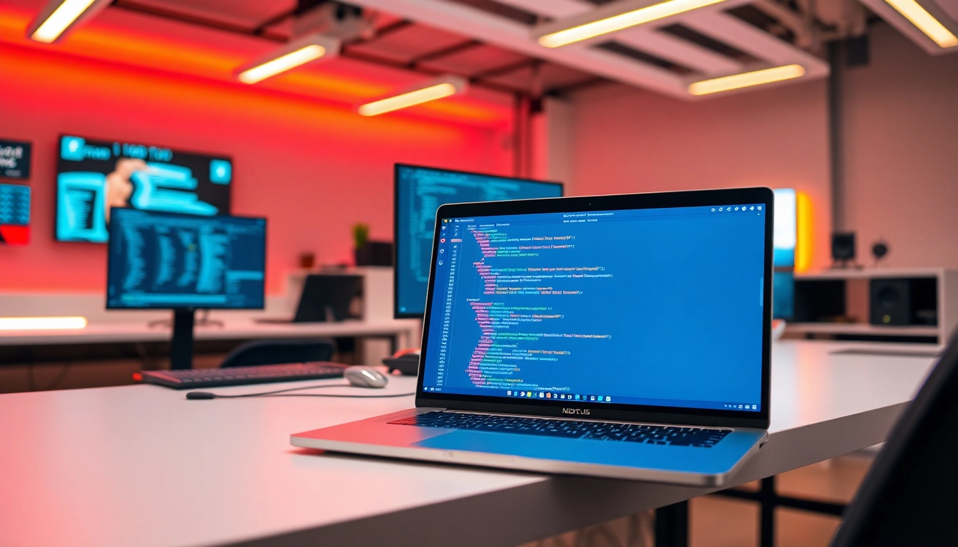 Next.js developer building fast web apps with React in a professional workspace environment