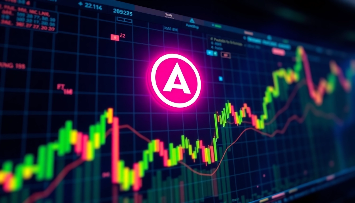 High-resolution aicoin coin with digital market data background illustrating cryptocurrency