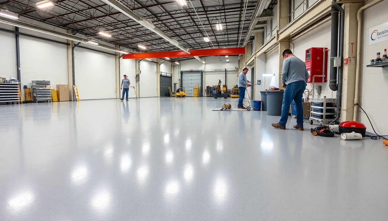 Experienced epoxy resin flooring contractors Birmingham demonstrate high-quality application on
