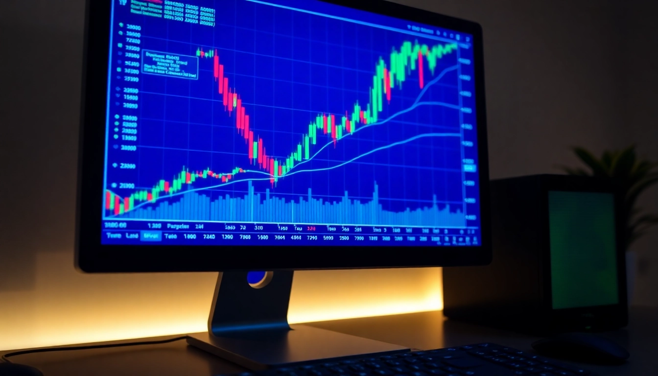 Trading view platform showcasing real-time market charts and trading data for investors and traders
