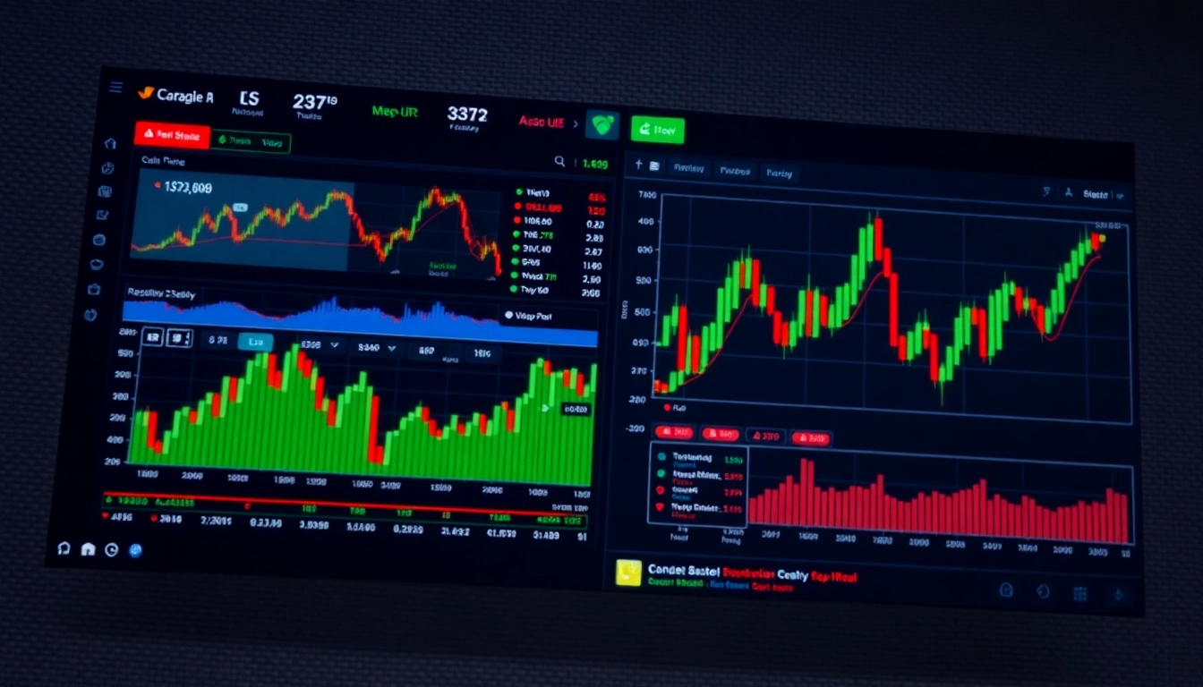 Trading view platform showcasing detailed market charts and trading tools for investors and traders